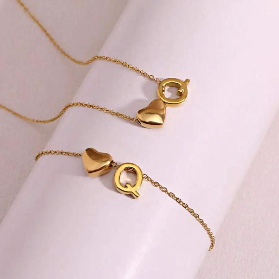 Titanium Steel Clavicle Chain Necklace With Heart And Letter Pendant For Women
Titanium Steel Clavicle Chain Necklace With Heart And Letter Pendant For Women