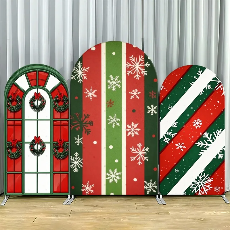 Arch Backdrop Cover Single Side Festive Holiday Wreath Snowflake Striped Patterns Party Decoration Photo Booth Background Event
Arch Backdrop Cover Single Side Festive Holiday Wreath Snowflake Striped Patterns Party Decoration Photo Booth Background Event