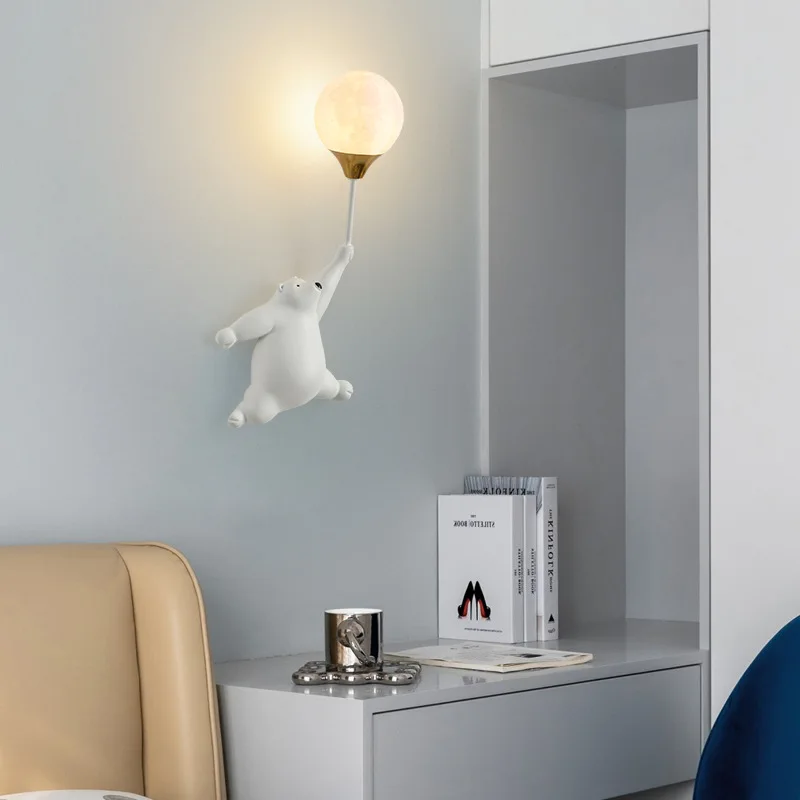 Creative teddy bear wall lamp cute children's room bedroom bedside lamp animal Wall Light Nordic wall background wall lighting
Creative teddy bear wall lamp cute children's room bedroom bedside lamp animal Wall Light Nordic wall background wall lighting