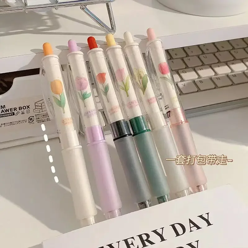 6Pcs/Pack Cute tulip flower Gel Pen for School Writing Cute illustration Neutral Pen Office Supplies kids Stationery gift
6Pcs/Pack Cute tulip flower Gel Pen for School Writing Cute illustration Neutral Pen Office Supplies kids Stationery gift