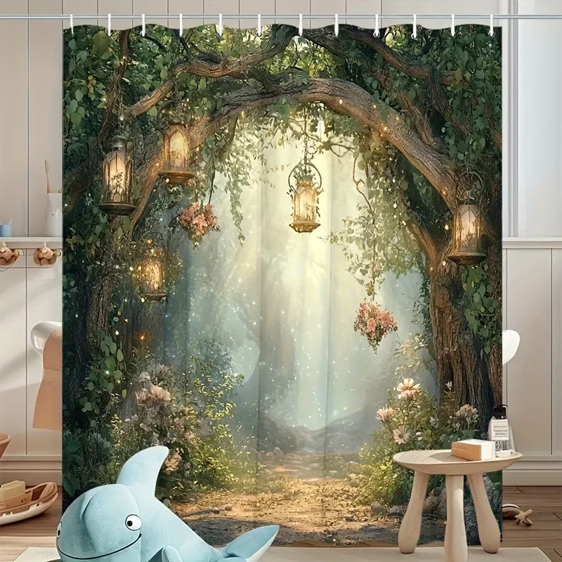 Bohemian Forest Shower Curtain Boho Bathroom Decor Waterproof Nature Jungle Greenery Enchanted Woodland Archway Shower Liner
Bohemian Forest Shower Curtain Boho Bathroom Decor Waterproof Nature Jungle Greenery Enchanted Woodland Archway Shower Liner