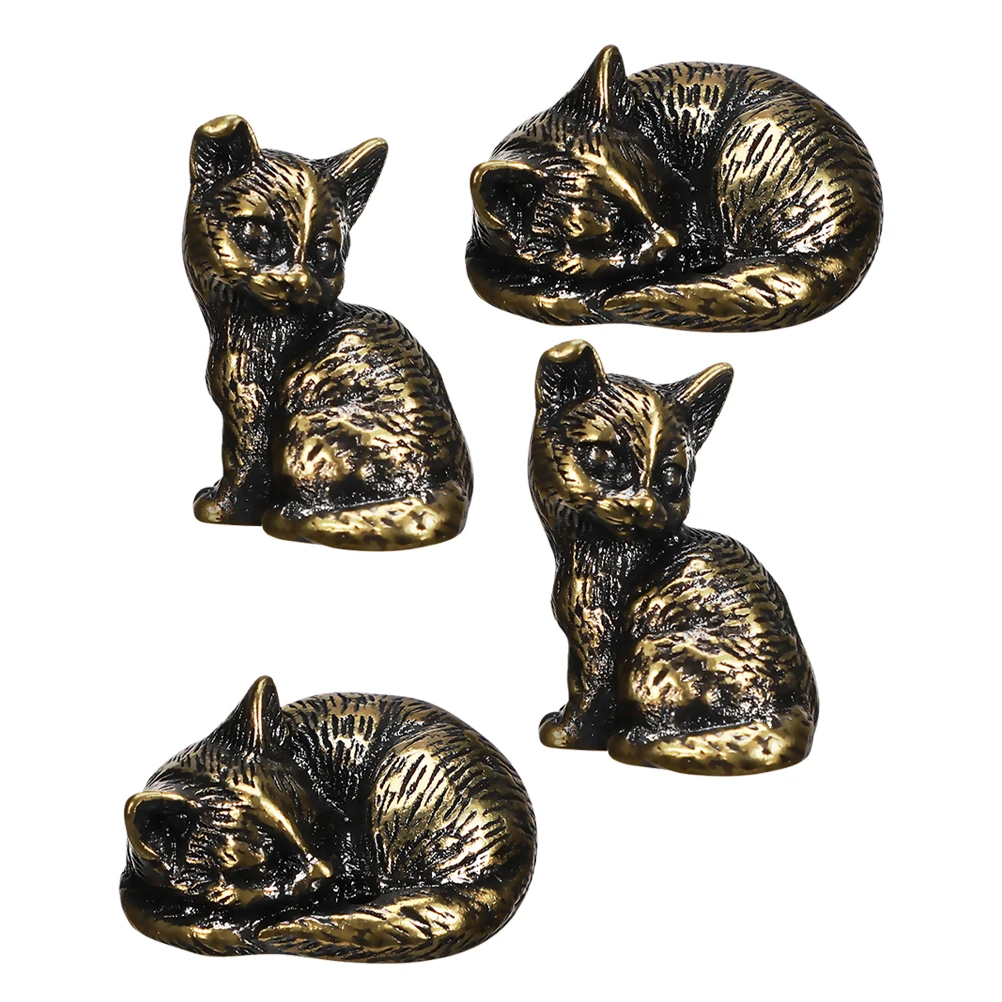 4 PCS Brass Kitten Home Decor Cat Statue Art Craft Ornament Sculpture Animal Figurines Vintage
4 PCS Brass Kitten Home Decor Cat Statue Art Craft Ornament Sculpture Animal Figurines Vintage