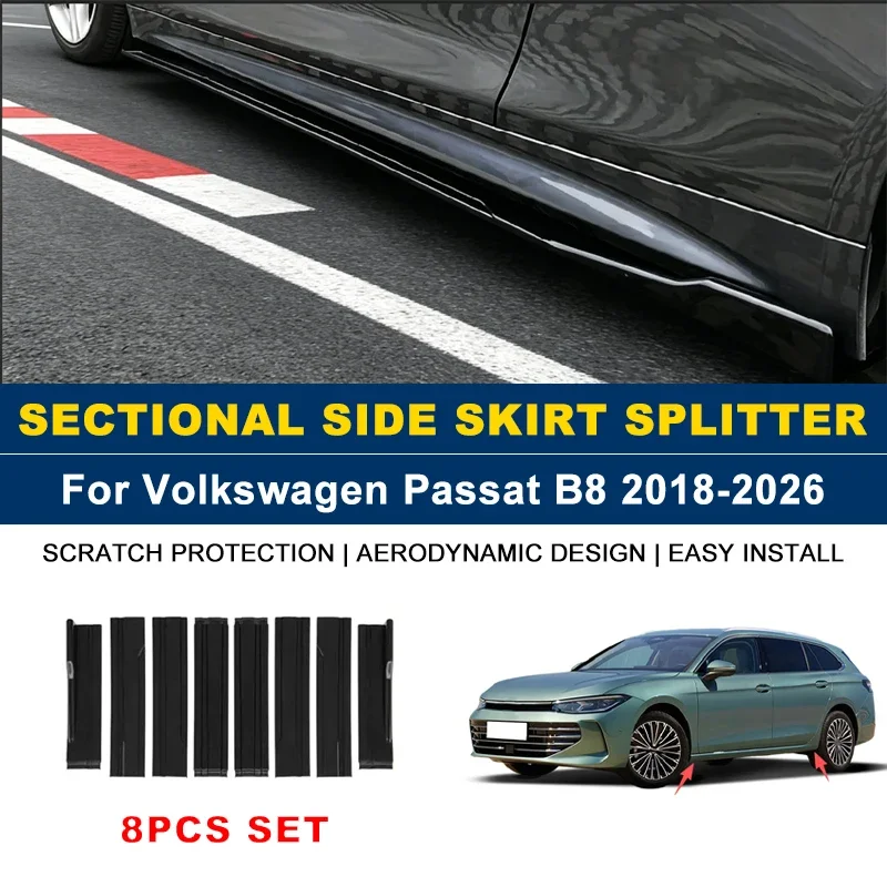 2.2m Sectional Side Skirt Extension Lips Side Spoiler, Car Exterior Modified Upgrade Kit For Volkswagen Passat B8 2018-2026 2019
2.2m Sectional Side Skirt Extension Lips Side Spoiler, Car Exterior Modified Upgrade Kit For Volkswagen Passat B8 2018-2026 2019