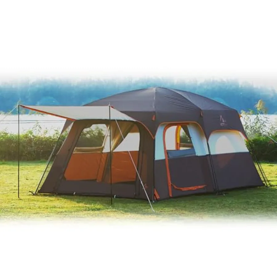 Extra Large Tent 10-12-14 Person Family Cabin Tent with 2 Rooms 3 Doors 3 Windows Mesh Straight Wall Waterproof Double Layer Bi
Extra Large Tent 10-12-14 Person Family Cabin Tent with 2 Rooms 3 Doors 3 Windows Mesh Straight Wall Waterproof Double Layer Bi