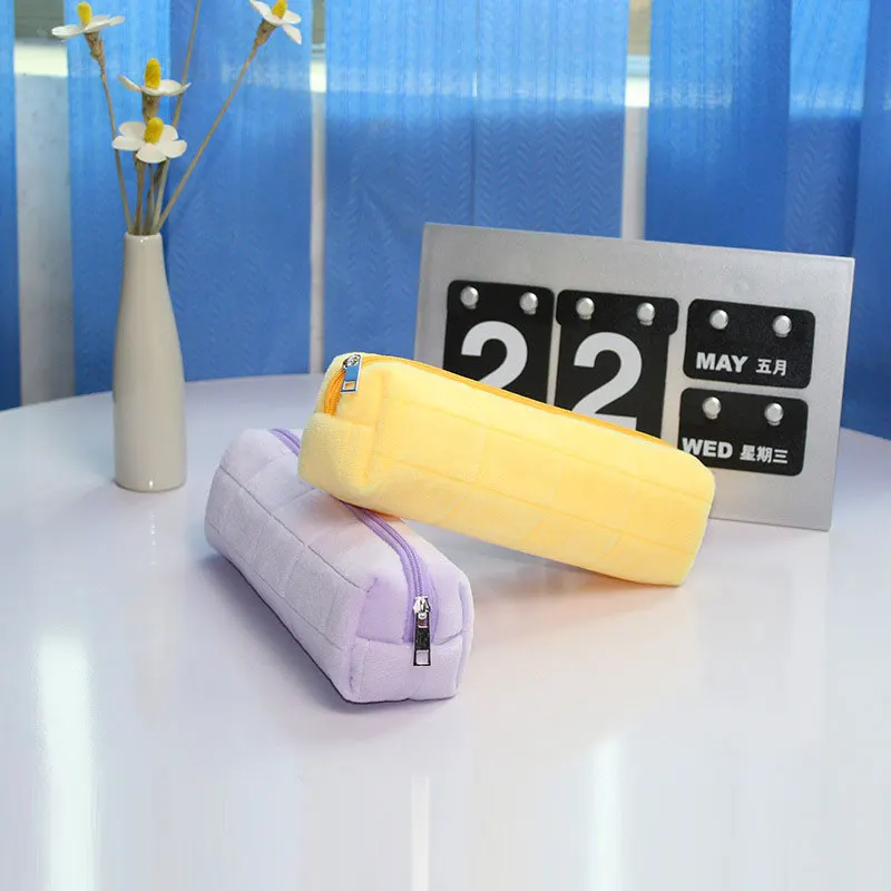 Yellow Pillow Velvet Pencil Case Travel Cosmetic Storage Student Purple Stationery Box Pink Zipper Pen Storage Bag
Yellow Pillow Velvet Pencil Case Travel Cosmetic Storage Student Purple Stationery Box Pink Zipper Pen Storage Bag