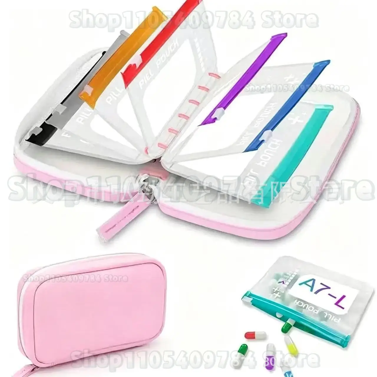 A8 Waterproof Pill Pouch Set,Large Weekly Pill Organizer with 14 Color-Coded Medicine Pouches,Reusable Travel Medicine Organizer
A8 Waterproof Pill Pouch Set,Large Weekly Pill Organizer with 14 Color-Coded Medicine Pouches,Reusable Travel Medicine Organizer