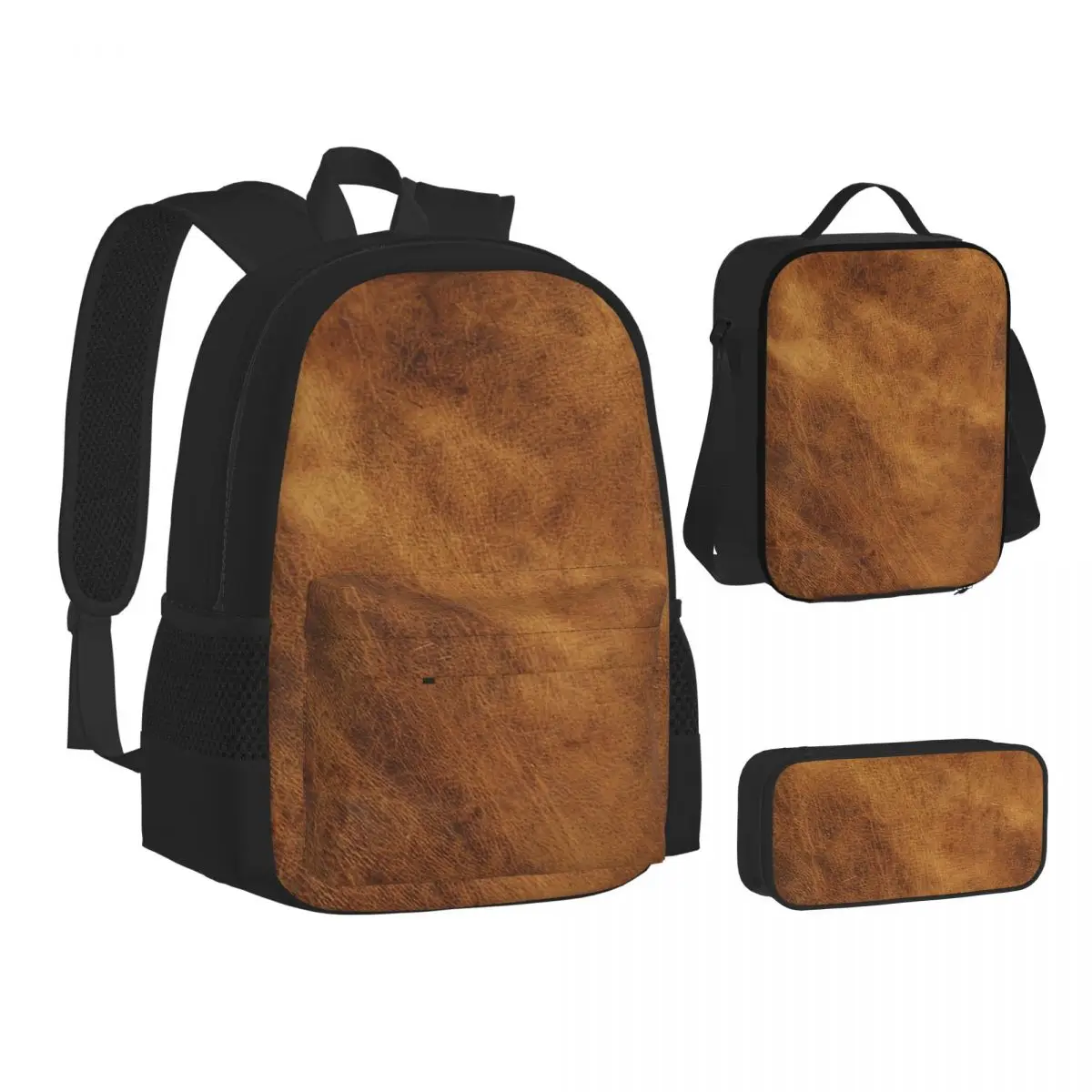 Leather Backpacks Students Bookbag School Bags Kids Rucksack Lunch Bag Pen Bag Three-Piece Set
Leather Backpacks Students Bookbag School Bags Kids Rucksack Lunch Bag Pen Bag Three-Piece Set