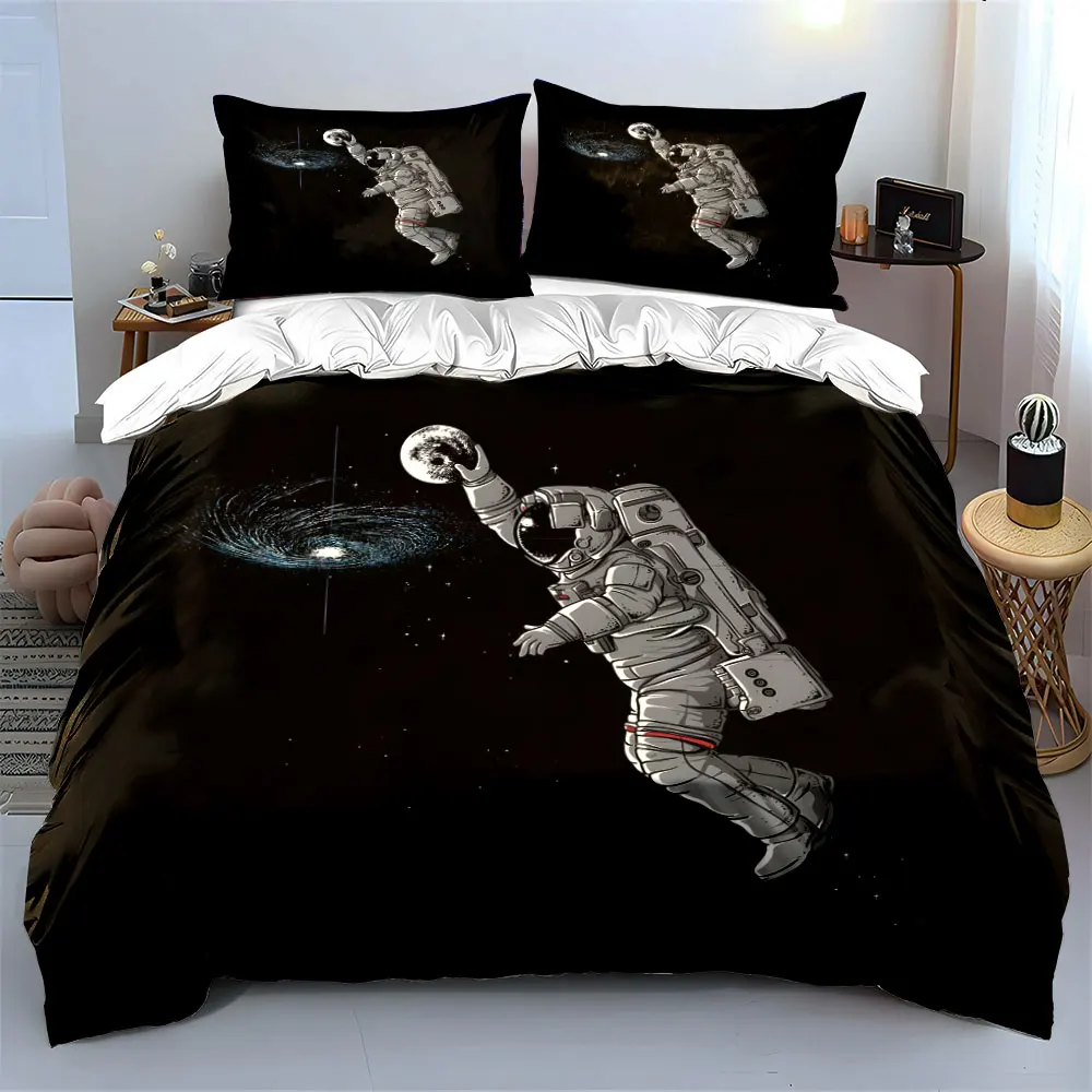 Astronaut reaching for the moon Print Soft Comfortable Duvet Cover Bedding Set Included 1*Duvet Cover 2*Pillowcases
Astronaut reaching for the moon Print Soft Comfortable Duvet Cover Bedding Set Included 1*Duvet Cover 2*Pillowcases