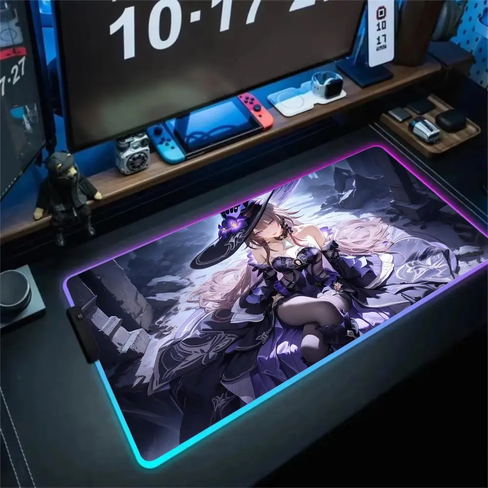 RGB Mouse pad Sexy Witch anime girl LED glow gaming mats desk mat rubber anti-slip Game keypad expansion mousepad pc accessories
RGB Mouse pad Sexy Witch anime girl LED glow gaming mats desk mat rubber anti-slip Game keypad expansion mousepad pc accessories