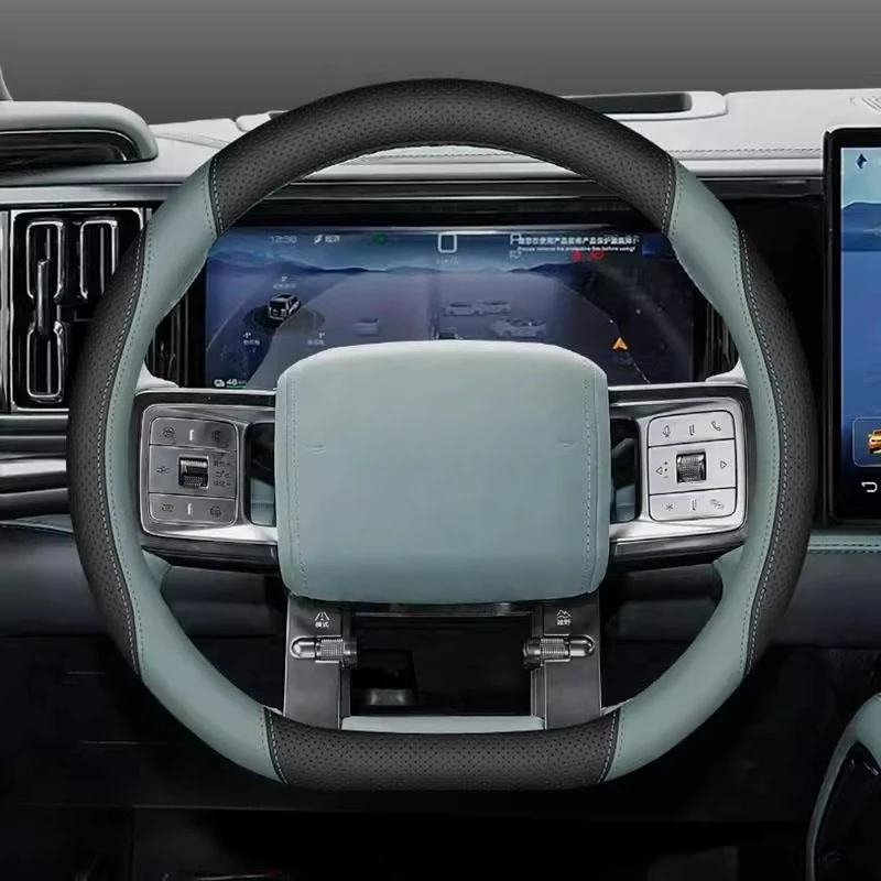 Противоскользящий защитный руль для BYD Leopard 8, сшитый вручную замшевый чехол на руль, двухцветный цвет
Противоскользящий защитный руль для BYD Leopard 8, сшитый вручную замшевый чехол на руль, двухцветный цвет
