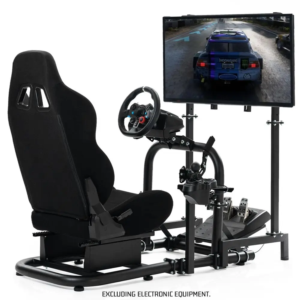 Racing Simulator Cockpit with Monitor Stand and Seat it or G29 G920 G923, or Thrusaster T248 T300, or anatec CSL DD, or Mo
Racing Simulator Cockpit with Monitor Stand and Seat it or G29 G920 G923, or Thrusaster T248 T300, or anatec CSL DD, or Mo