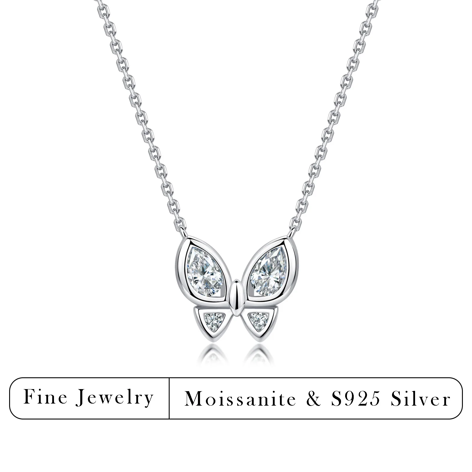 0.56CTW Marquise Moissanite Butterfly Necklace S925 Silver Dainty Pendant Fine Jewelry Gift For Women Daily Wedding Wear
0.56CTW Marquise Moissanite Butterfly Necklace S925 Silver Dainty Pendant Fine Jewelry Gift For Women Daily Wedding Wear