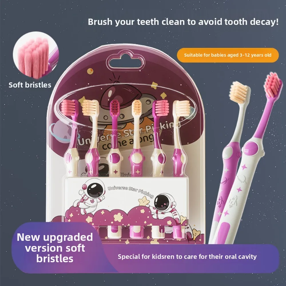 Hot selling astronaut children's toothbrush with fine soft bristles for gum protection, 6-pack for ages 3-6 to 12
Hot selling astronaut children's toothbrush with fine soft bristles for gum protection, 6-pack for ages 3-6 to 12
