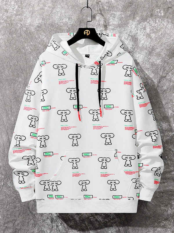 Loose Men's Hoodie fiti Base irt High School Students Spring Autumn Wear Resistant Long Sve Casual Faion Hooded
Loose Men's Hoodie fiti Base irt High School Students Spring Autumn Wear Resistant Long Sve Casual Faion Hooded