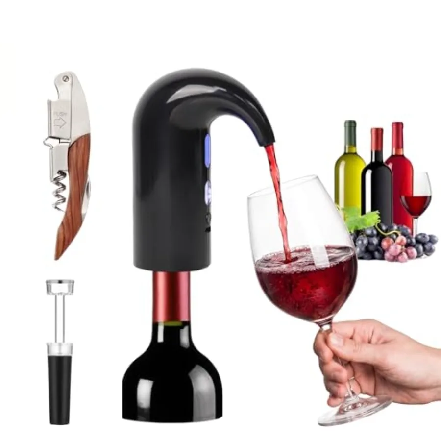 Electric Wine Aerator, Wine Decanter Pump Dispenser Gifts Set, Automatic Wine Aerator Pourer Spout. Wine Dispenser Pump Wine Ac
Electric Wine Aerator, Wine Decanter Pump Dispenser Gifts Set, Automatic Wine Aerator Pourer Spout. Wine Dispenser Pump Wine Ac