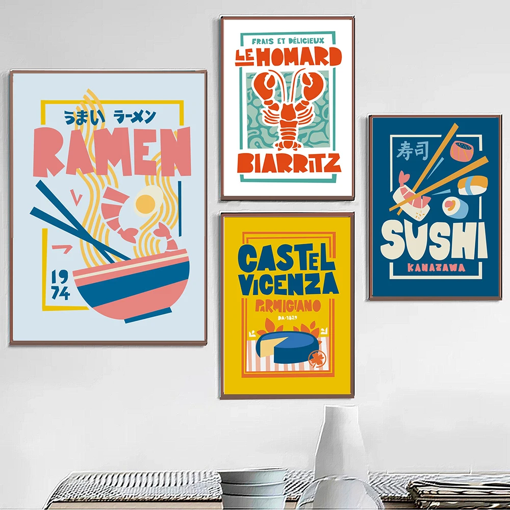 Japanese Style Kitchen Food Canvas Painting Wall Art Simple Print And Poster Ramen Sushi Pictures Modern Living Room Home Decor
Japanese Style Kitchen Food Canvas Painting Wall Art Simple Print And Poster Ramen Sushi Pictures Modern Living Room Home Decor