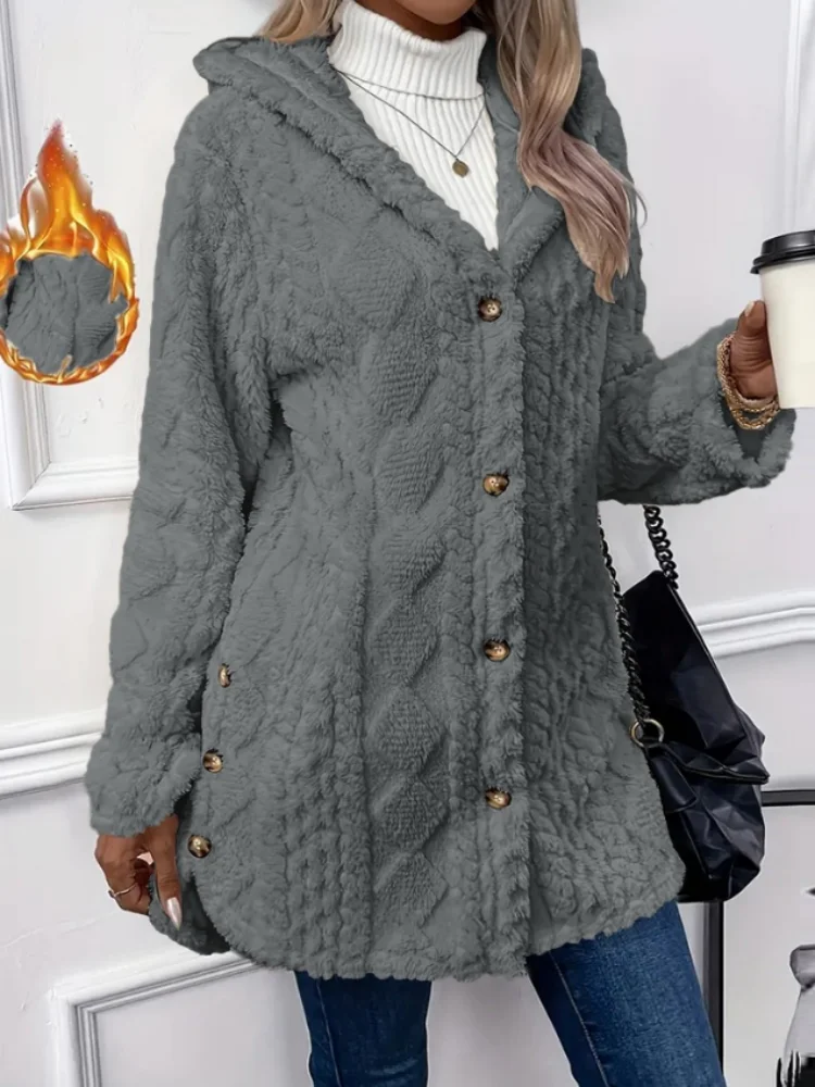 Новое модное зимнее теплое длинное пальто 2024, элегантное свободное повседневное женское пальто на пуговицах с длинными рукавами, кардиган, одежда
Новое модное зимнее теплое длинное пальто 2024, элегантное свободное повседневное женское пальто на пуговицах с длинными рукавами, кардиган, одежда