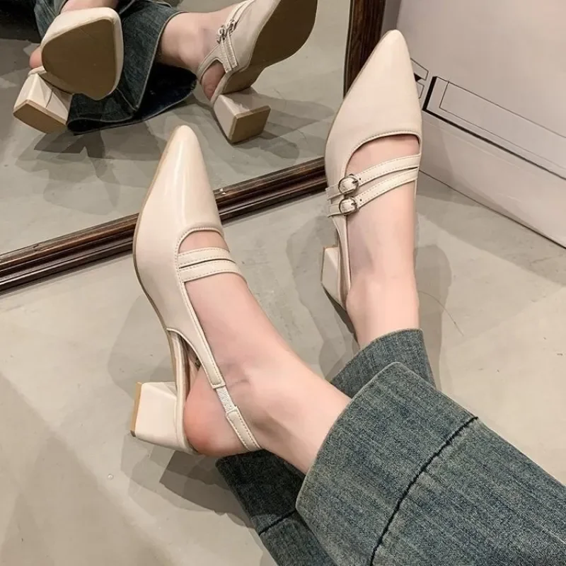 Women's Pointed Toe Block Heel Slingback Sandals Elegant Double Strap Mary Jane Pumps Office Dress Shoes Summer Sandals
Women's Pointed Toe Block Heel Slingback Sandals Elegant Double Strap Mary Jane Pumps Office Dress Shoes Summer Sandals
