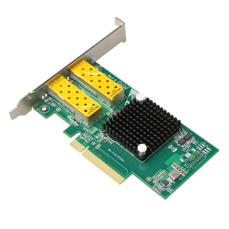 Сетевые оптоволоконные сетевые карты Intel 82599/X520 с двумя портами SFP+ 10G PCI Express X8
Сетевые оптоволоконные сетевые карты Intel 82599/X520 с двумя портами SFP+ 10G PCI Express X8