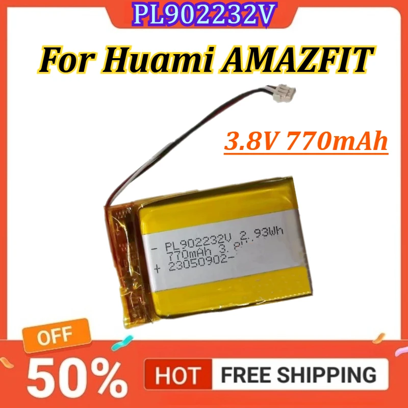 New Battery PL902232V PL902232 3.8V 770mAh Smart Watch Battery For Huami AMAZFIT Battery
New Battery PL902232V PL902232 3.8V 770mAh Smart Watch Battery For Huami AMAZFIT Battery
