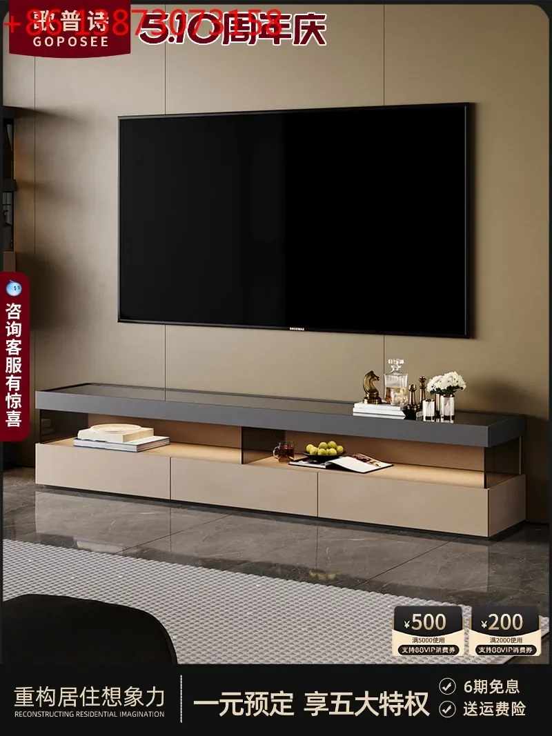 Light luxury high-end suspension designer Italian minimalist floor-to-ceiling TV cabinet
Light luxury high-end suspension designer Italian minimalist floor-to-ceiling TV cabinet