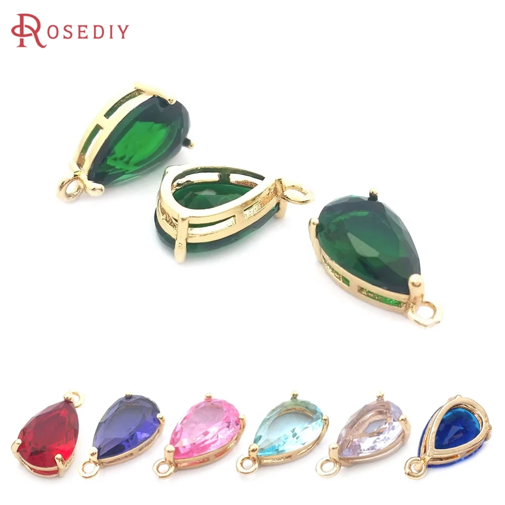 10PCS 8x16MM 18K Gold Color Brass and Glass Tear Drop Shape Charms Pendants High Quality Jewelry Making Diy Accessories
10PCS 8x16MM 18K Gold Color Brass and Glass Tear Drop Shape Charms Pendants High Quality Jewelry Making Diy Accessories