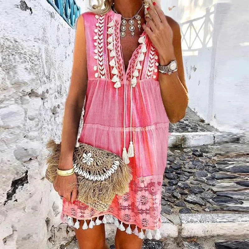 Temperament Sleeveless Mini Short Women's Fashion Sweet Lady Dress 2026 Spring New Retro Trend
Temperament Sleeveless Mini Short Women's Fashion Sweet Lady Dress 2026 Spring New Retro Trend