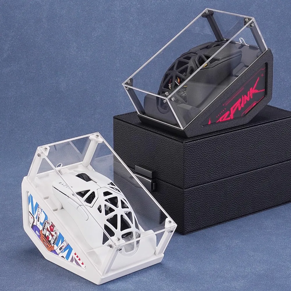 3D-печать, коробка для дисплея мыши, пылезащитная коробка для хранения, прозрачная акриловая игровая коробка для киберспорта, настольная коробка для дисплея, украшения