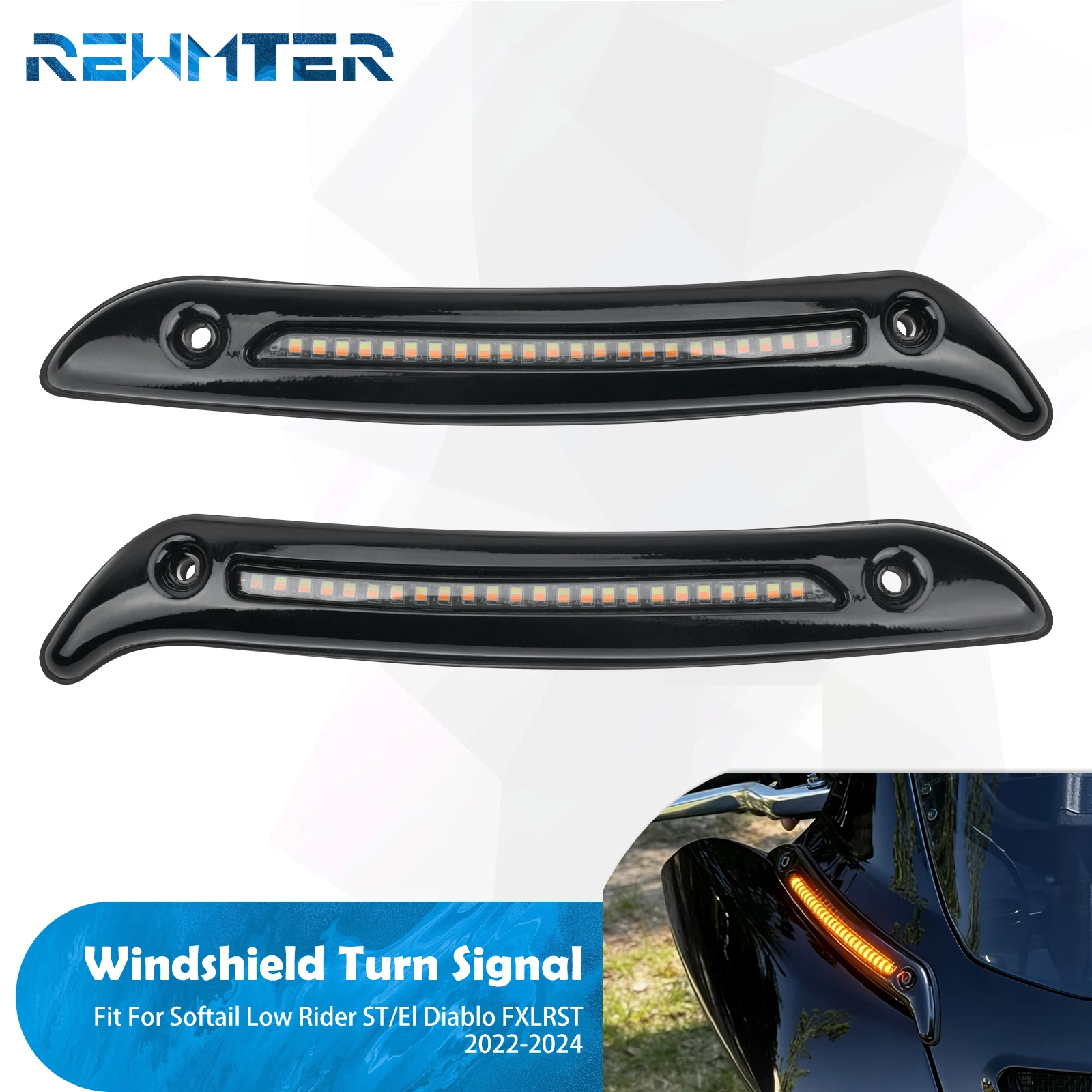 Motorcycle Windshield Turn Signal LED Light Running Decorative Lamp For Harley Softail Low Rider ST FXLRST 2022-2024 FXRST 2022
Motorcycle Windshield Turn Signal LED Light Running Decorative Lamp For Harley Softail Low Rider ST FXLRST 2022-2024 FXRST 2022