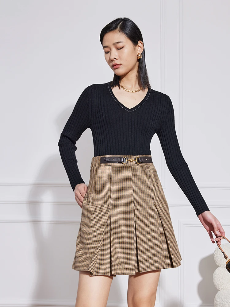 Cokewei Australian Wool Vintage British Style Plaid Sheepskin Chain Waist Short Skirt OL Commute High Waist A-Line Skirt
Cokewei Australian Wool Vintage British Style Plaid Sheepskin Chain Waist Short Skirt OL Commute High Waist A-Line Skirt