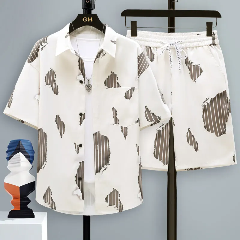 Shirts + shorts 2025 summer sportswear mens printing pattern Men's fashion Sets Male shorts and shirts men Tracksuit 2 piece
Shirts + shorts 2025 summer sportswear mens printing pattern Men's fashion Sets Male shorts and shirts men Tracksuit 2 piece