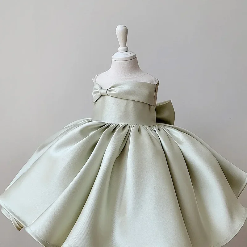 Custom Luxury Bow Satin Flower Girl Dress Wedding Bridesmaid Gown for Kids Birthday Party Pageant Runway Show Formal Wear
Custom Luxury Bow Satin Flower Girl Dress Wedding Bridesmaid Gown for Kids Birthday Party Pageant Runway Show Formal Wear