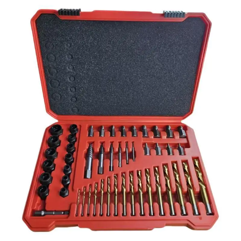 49Pcs Broken Bolt & Screw Extractor Kit Stripped Screw Remover Tool with Left-Hand Drill Bits for All Size Damaged Nuts Bolts
49Pcs Broken Bolt & Screw Extractor Kit Stripped Screw Remover Tool with Left-Hand Drill Bits for All Size Damaged Nuts Bolts