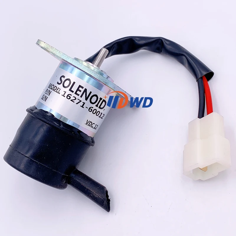 12V Stop Solenoid 16271-60012 052600-4151 052600-4150 for Kubota Compact Tractor BX2200D Excavator KX41-2 KX61-2
12V Stop Solenoid 16271-60012 052600-4151 052600-4150 for Kubota Compact Tractor BX2200D Excavator KX41-2 KX61-2