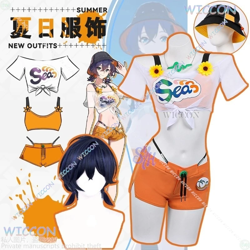 Game Zenless Zone Zero Cosplay Belle Costume Summer New Outfits Crop Top Sexy Swimwear Orange Bikini Jirai Kei Girls Halloween
Game Zenless Zone Zero Cosplay Belle Costume Summer New Outfits Crop Top Sexy Swimwear Orange Bikini Jirai Kei Girls Halloween