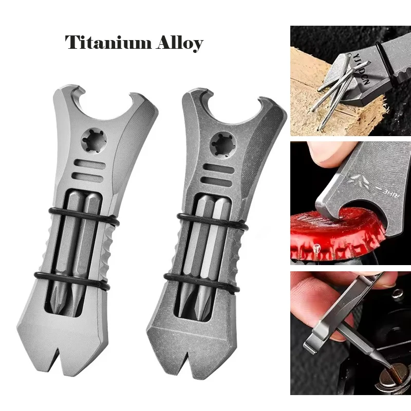 Titanium Alloy Crowbar Multifunctional Pry Bars Screwdriver Bottle opener Keychain Pendant Portable Pocket Tools 2 Batch Head
Titanium Alloy Crowbar Multifunctional Pry Bars Screwdriver Bottle opener Keychain Pendant Portable Pocket Tools 2 Batch Head