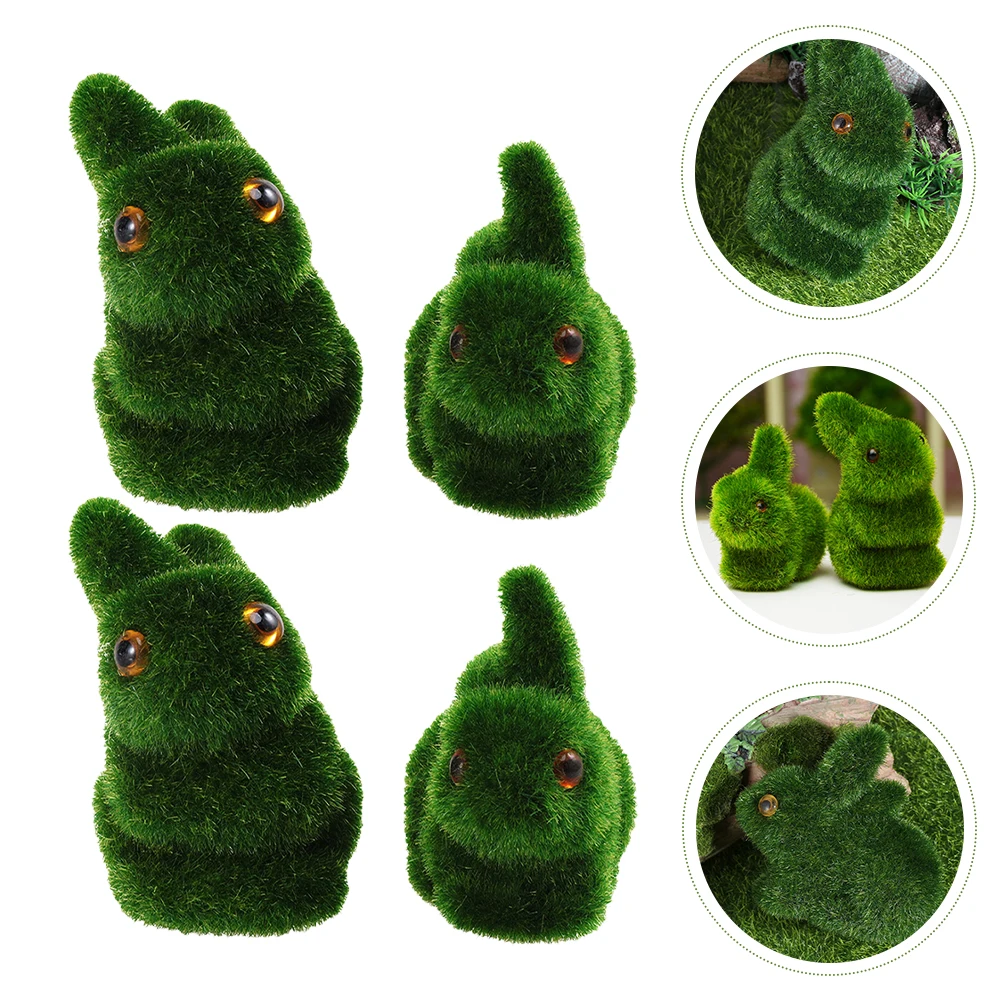 4 Pcs Moss Rabbit Statues Green naments Easter Bunny Figurines Home Office Party Decoration Garden Lawn Backyard
4 Pcs Moss Rabbit Statues Green naments Easter Bunny Figurines Home Office Party Decoration Garden Lawn Backyard