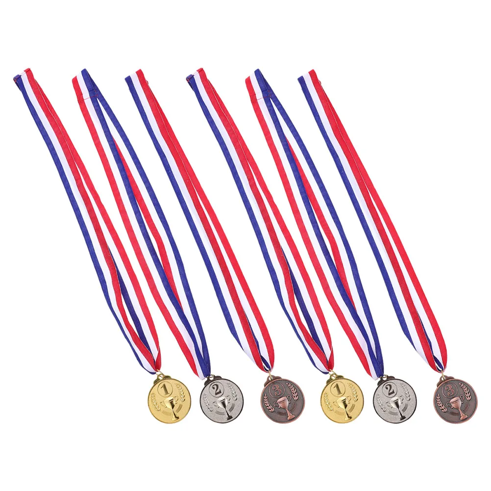 6 Pcs Medals Gold Silver Bronze Award Ribbons Wheat Ear Design Durability Kids Sports Golden Winner Award Commemorative
6 Pcs Medals Gold Silver Bronze Award Ribbons Wheat Ear Design Durability Kids Sports Golden Winner Award Commemorative