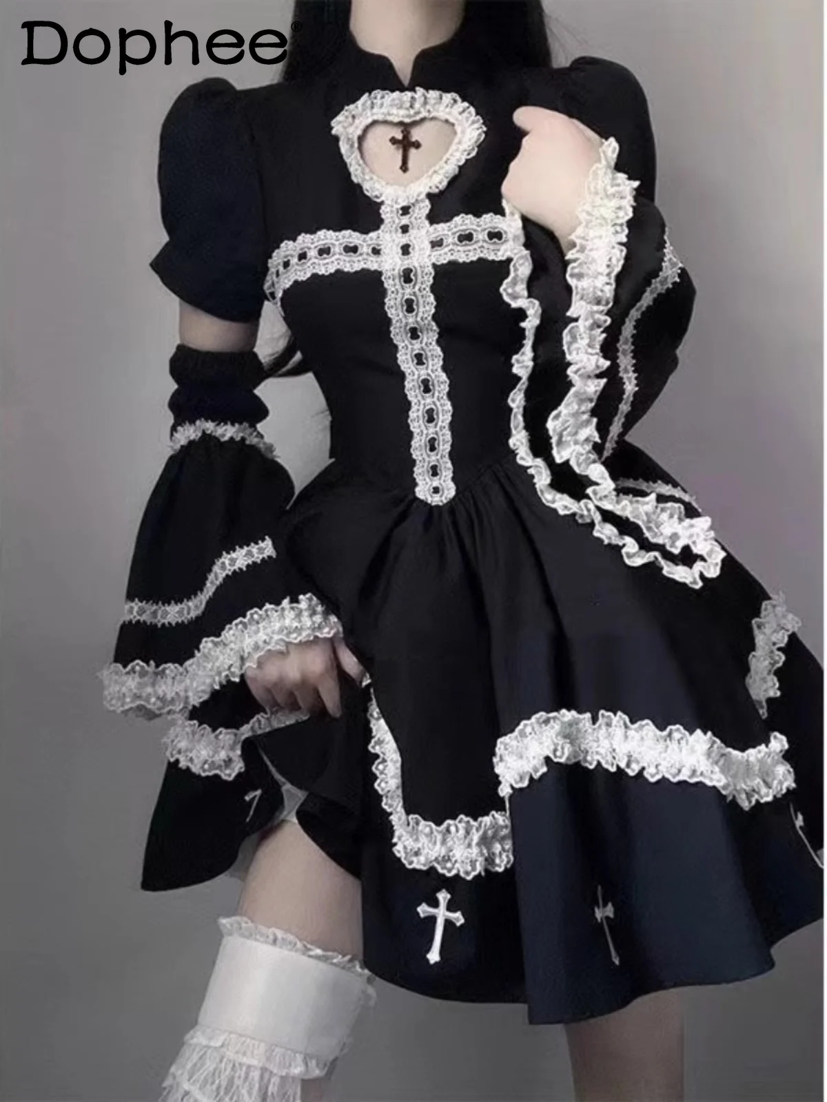Sexy Subculture Lolita Dress Halloween Dress Puff Sleeve Women Dress Summer Thin Dresses Japanese Black Dresses Free Sleeves
Sexy Subculture Lolita Dress Halloween Dress Puff Sleeve Women Dress Summer Thin Dresses Japanese Black Dresses Free Sleeves