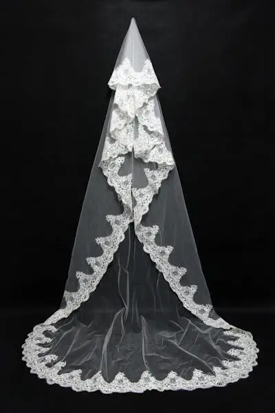 2024 New Popular Lace Edge Cathedral Wedding Veil With Comb Soft Tulle 3 Meters Two Layers White Ivory Bridal Veils Veu De Noiva
2024 New Popular Lace Edge Cathedral Wedding Veil With Comb Soft Tulle 3 Meters Two Layers White Ivory Bridal Veils Veu De Noiva