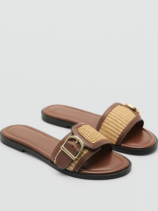 MANGO Women's Summer Outdoor Slippers Flat Bottom Casual Woven Color Block Beach Sandals Open Toe Slip-On Anti-Slip Rubber Sole
MANGO Women's Summer Outdoor Slippers Flat Bottom Casual Woven Color Block Beach Sandals Open Toe Slip-On Anti-Slip Rubber Sole