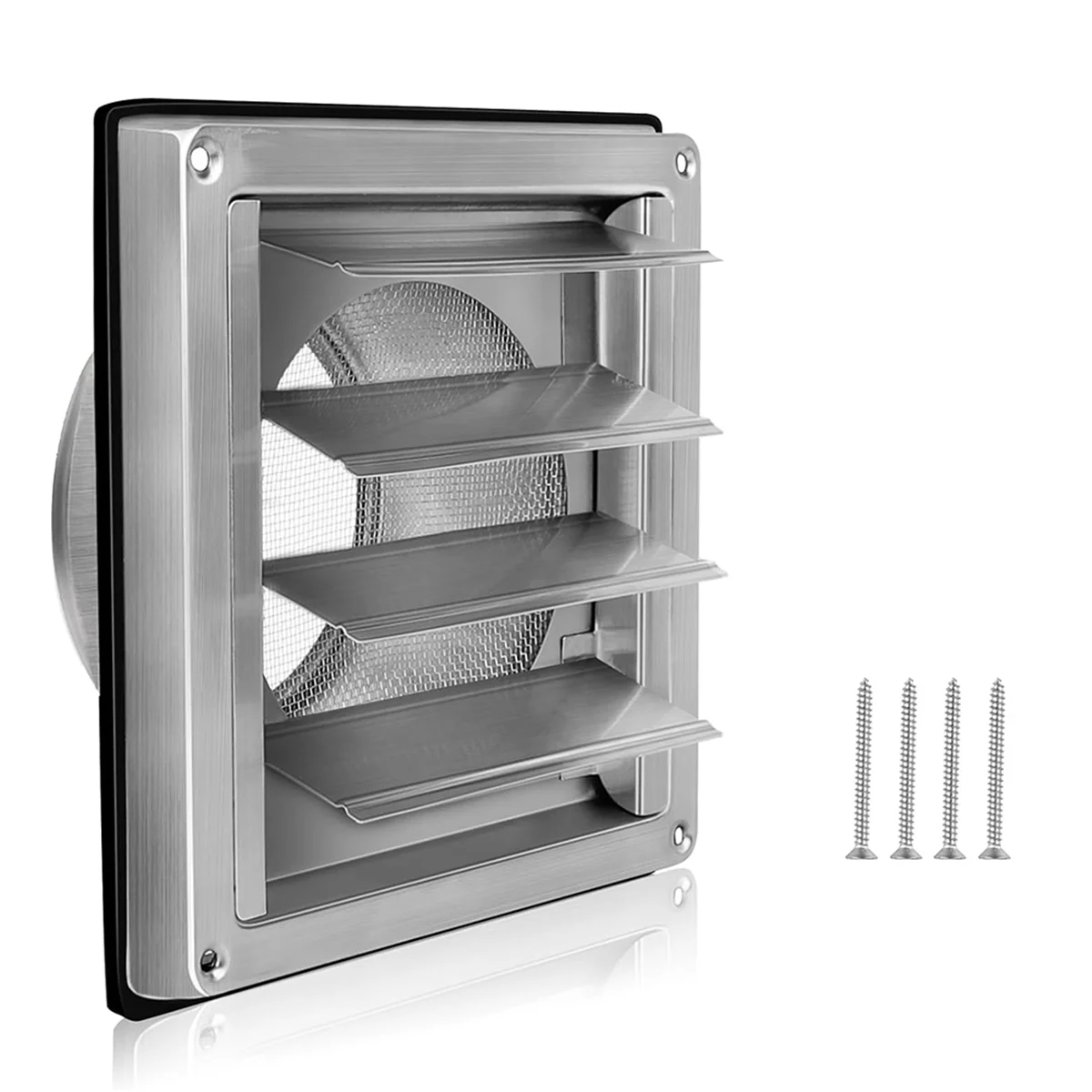 Ventilation Grille 150mm Stainless Steel Air Vents Cover, Louvered Grille Cover Vent Flat Ducting Air Vent Wall Inlet
Ventilation Grille 150mm Stainless Steel Air Vents Cover, Louvered Grille Cover Vent Flat Ducting Air Vent Wall Inlet
