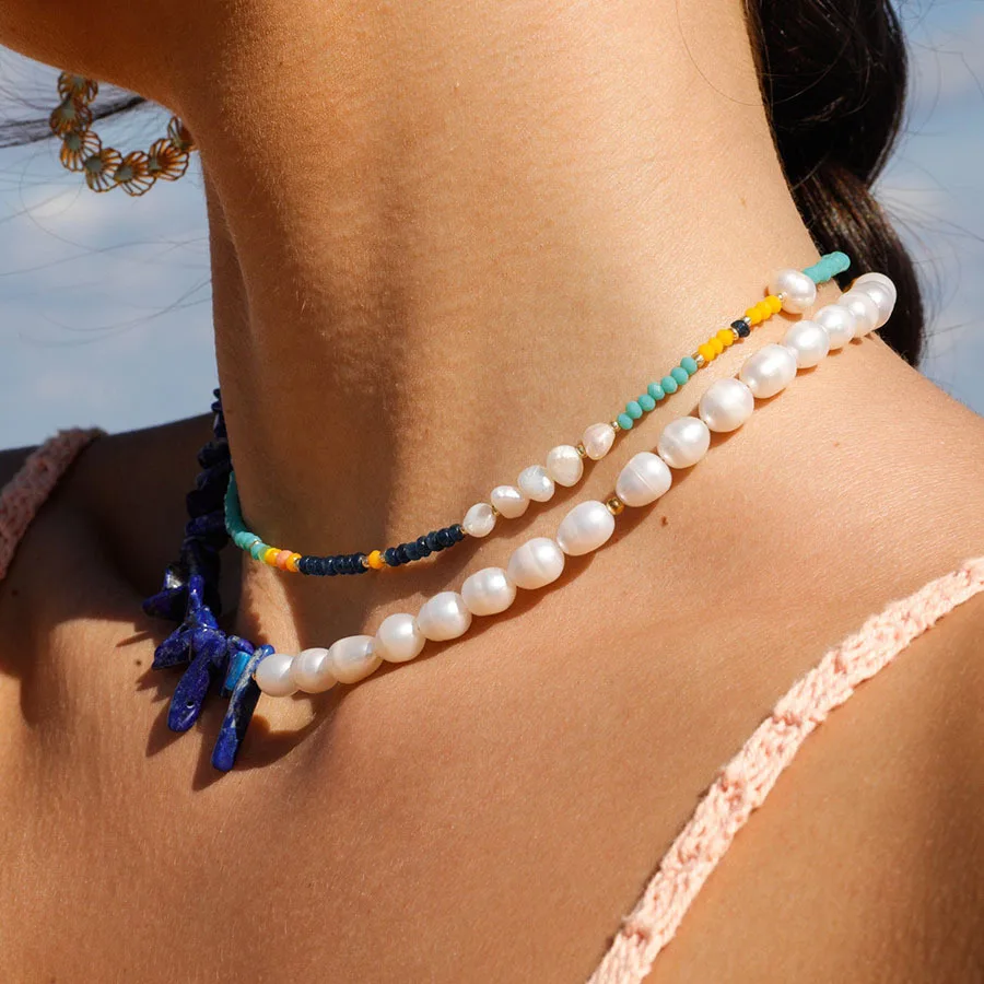 2024 INS New Design Sense Beach Resort Style Natural Stone Freshwater Pearl Necklace for Women's Personality Fashion jewellery
2024 INS New Design Sense Beach Resort Style Natural Stone Freshwater Pearl Necklace for Women's Personality Fashion jewellery