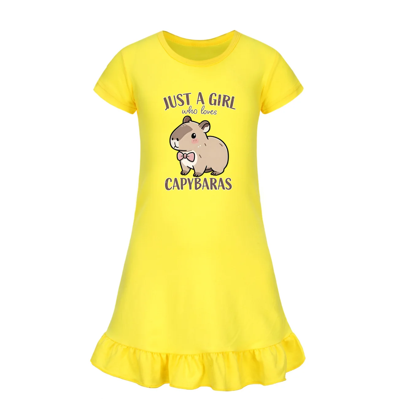 New Cartoon Capybara Clothes Kids Summer Cartoon Copyvara Dress Baby Girls Short Sleeve Casual Dresses Children Daily Nightgowns
New Cartoon Capybara Clothes Kids Summer Cartoon Copyvara Dress Baby Girls Short Sleeve Casual Dresses Children Daily Nightgowns