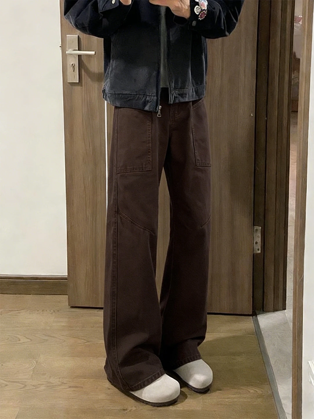 Retro American Coffee-Colored Knife- Men's Jeans High Waist Straight Leg Workwear Trousers Spring Design Slimming Flared ...
Retro American Coffee-Colored Knife- Men's Jeans High Waist Straight Leg Workwear Trousers Spring Design Slimming Flared ...