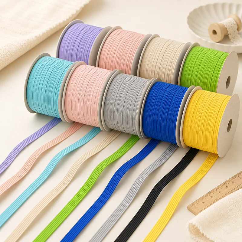 30Meters 6mm Flat Elastic Band Rope Rubber Stretch Tape for Mask Cuff Hairwear Pants Waistband Garment DIY Sewing Accessory Roll
30Meters 6mm Flat Elastic Band Rope Rubber Stretch Tape for Mask Cuff Hairwear Pants Waistband Garment DIY Sewing Accessory Roll