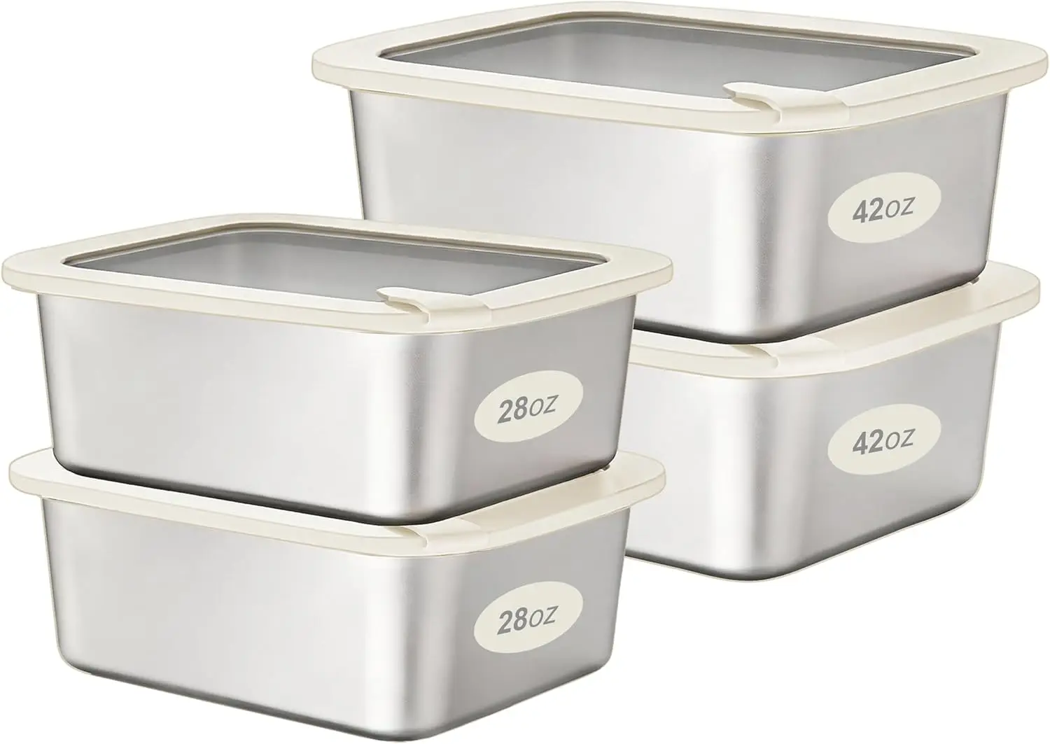Stainless Steel Food Containers with Glass Lid, Airtight Leakproof Stainless Steel Storage Containers in set of 4, Rectangle
Stainless Steel Food Containers with Glass Lid, Airtight Leakproof Stainless Steel Storage Containers in set of 4, Rectangle