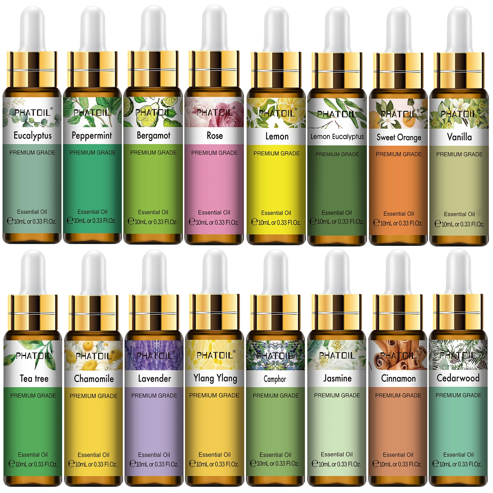 PHATOIL 1PCS 10ml Natural Essential Oils for Diffuser Massage Spa Lavender Vanilla Lemon Bergamot Aromatherapy Essential Oils
PHATOIL 1PCS 10ml Natural Essential Oils for Diffuser Massage Spa Lavender Vanilla Lemon Bergamot Aromatherapy Essential Oils