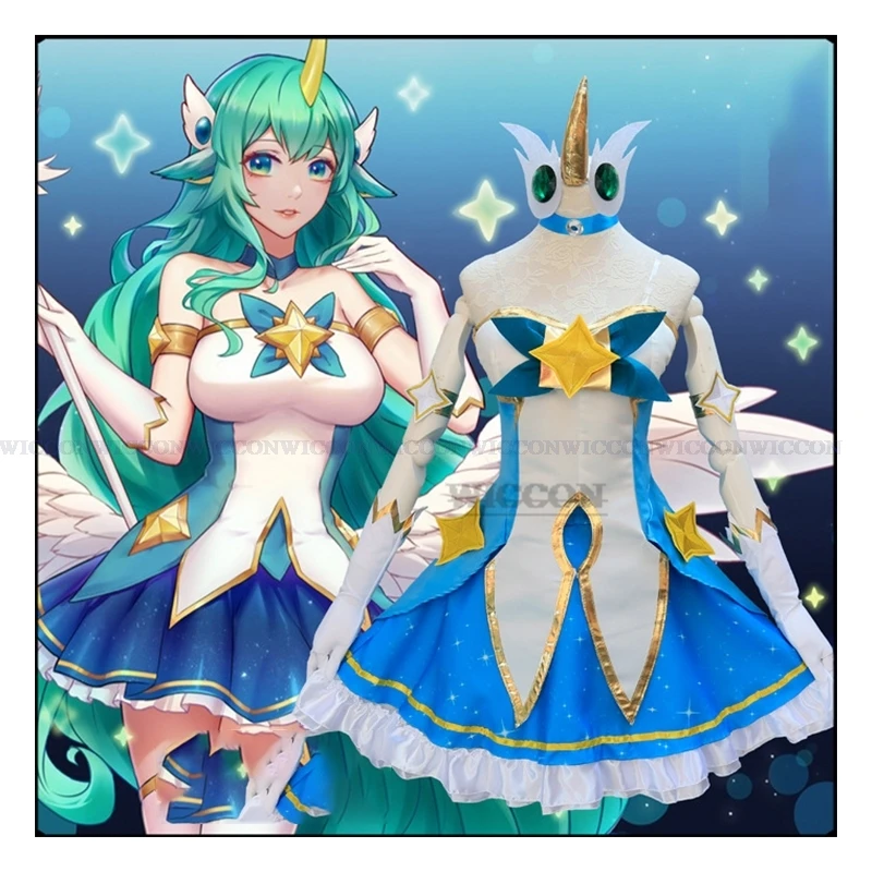 Косплей-костюм LOL Star Guardian of Soraka аниме платье лолиты парик звезды уши рог хэллоуин сексуальный женский зеленый костюм
Косплей-костюм LOL Star Guardian of Soraka аниме платье лолиты парик звезды уши рог хэллоуин сексуальный женский зеленый костюм