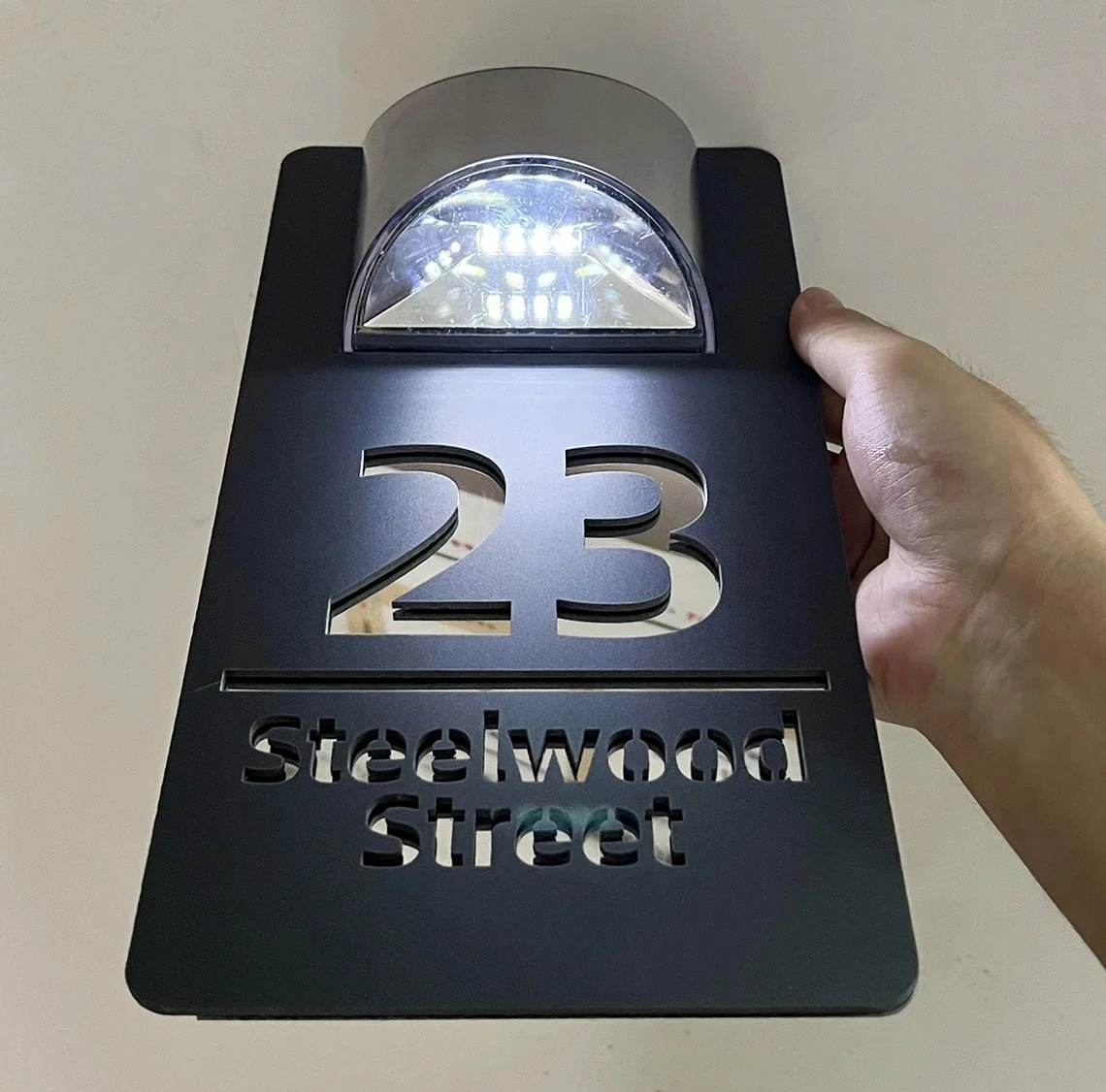 Custom Solar LED House Number Plaque – Outdoor 3D Acrylic Door Sign, Waterproof Lighted Address Display for Wall Decoration
Custom Solar LED House Number Plaque – Outdoor 3D Acrylic Door Sign, Waterproof Lighted Address Display for Wall Decoration